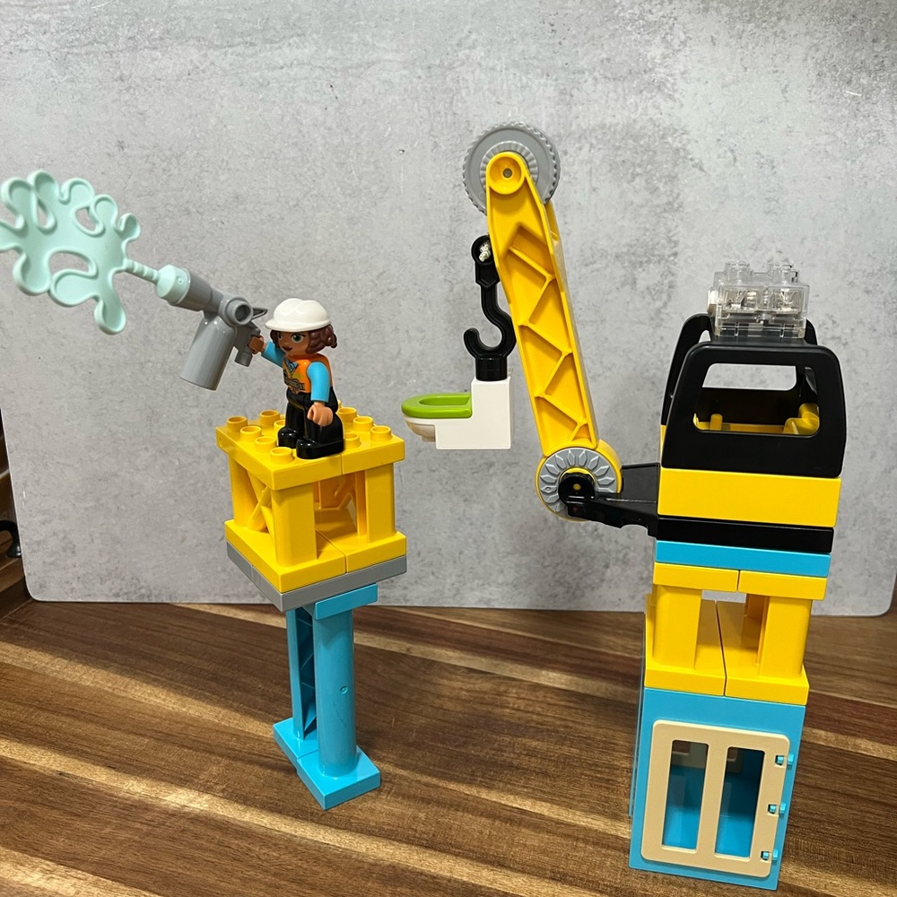 Lot of Lego DUPLO Construction Trucks Vehicles & Accessories from Set #10933 - Picture 11 of 12